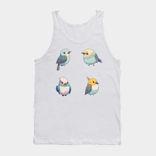 Cute Birds Sticker Pack 9 Sticker Tank Top